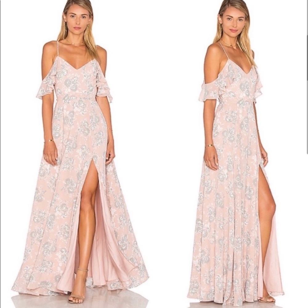 Lovers + Friends Pink Floral Maxi Dress